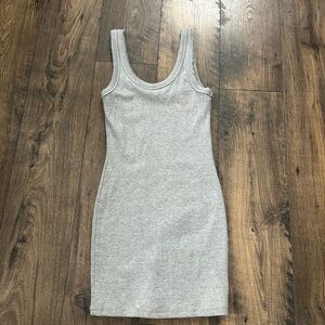 Signature8 Light Gray Ribbed Mini Dress